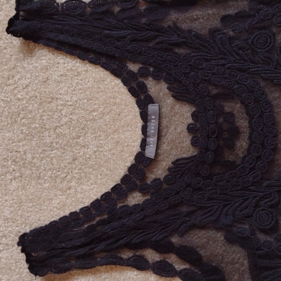 2️⃣ for 🔟 Suzy Shier sheer lace black tank top size L - Picture 11 of 11